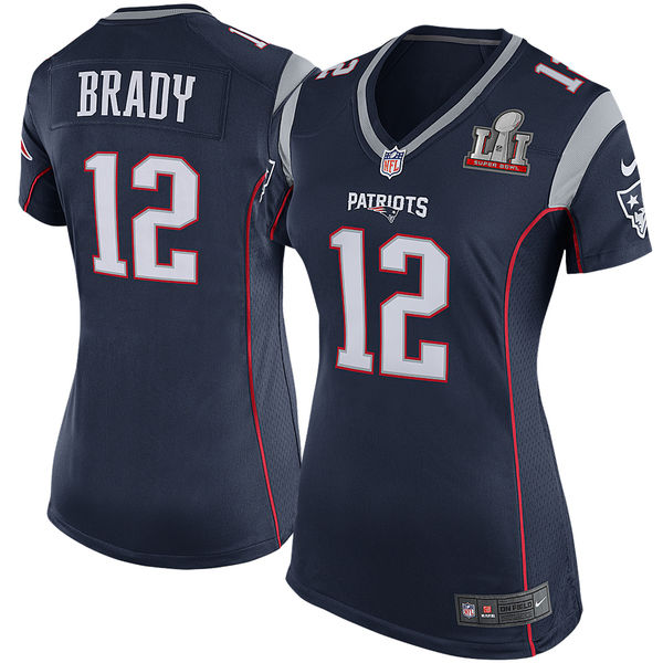 Tom Brady New England Patriots Nike Women's Super Bowl LI Bound Game Jersey - Navy